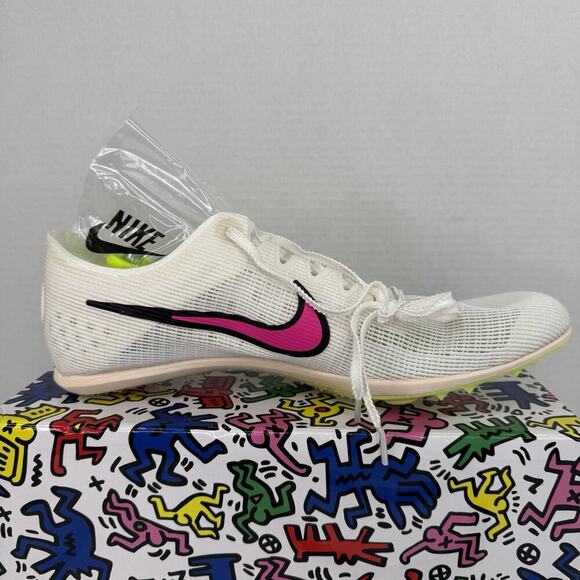 NEW Nike Men's Zoom Mamba 6 Sail Pink Track & Field Spikes DR2733-101 Size‎ 10.5 - Picture 1 of 10